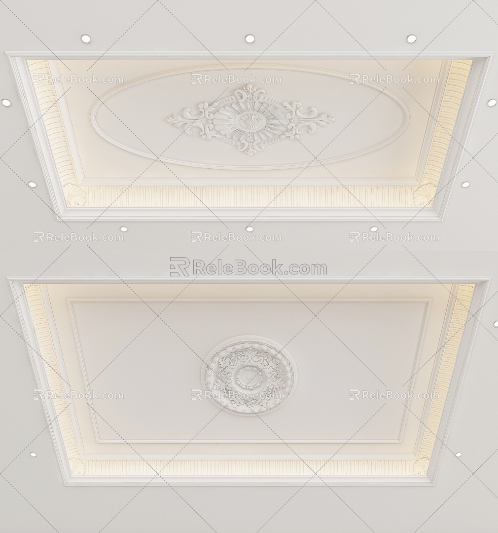 European-style ceiling 3d model