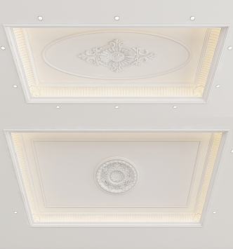 European-style ceiling 3d model