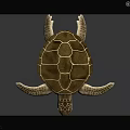 Modern Little Turtle Green Turtle Big Turtle Black Turtle 3d model