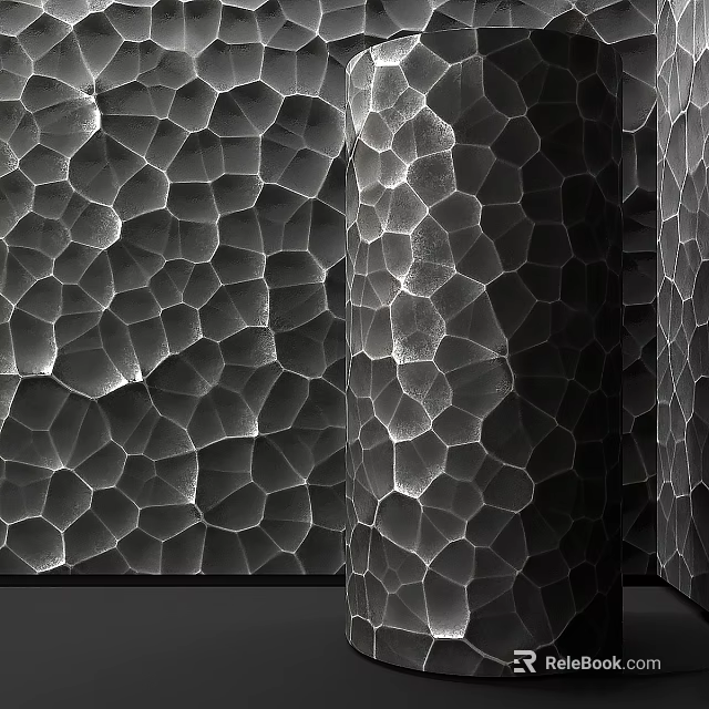 Honeycomb Structure Components With Hexagonal Geometric Textured Surface Design 3d model 