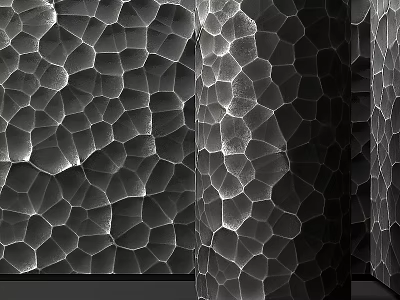 Honeycomb Structure Components With Hexagonal Geometric Textured Surface Design 3d model
