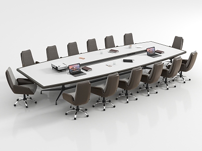 Conference table and chair combination model