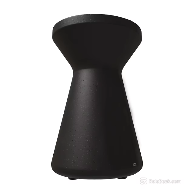 Modern Black Single Chair Design With Unique Sculptural Shape And Smooth Lines 3d model 