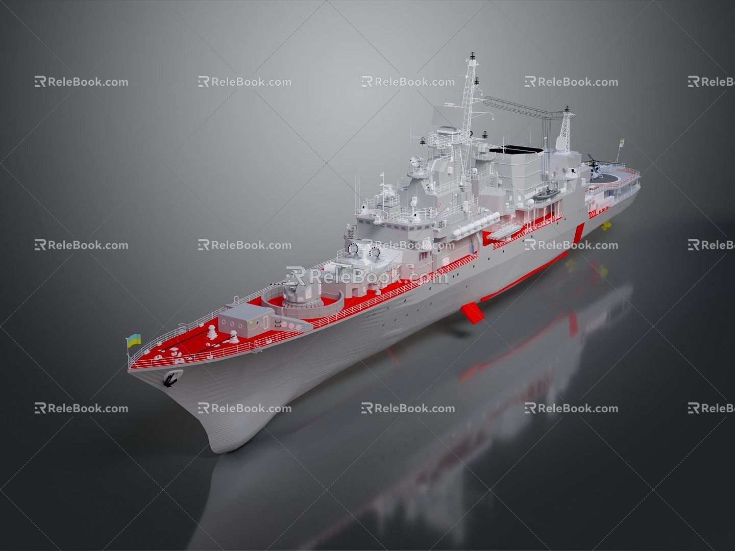 Modern Warship Ship Ship Warship 3d model