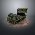 Armored Military Camouflage Tank With Tracked Chassis And Missile Launcher System