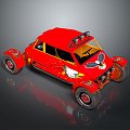 All Terrain Vehicle Toy Car Four-wheeler Beach Car Four-wheel Motorcycle Mountain Bike Off-road Mountain Bike 3d model