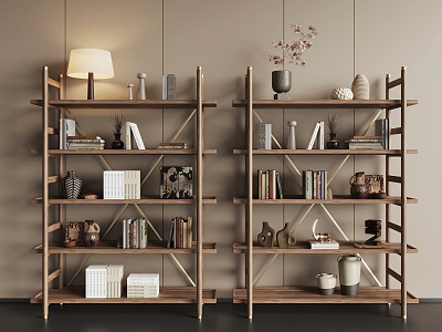 Antique Bookshelf Ornaments 3d model