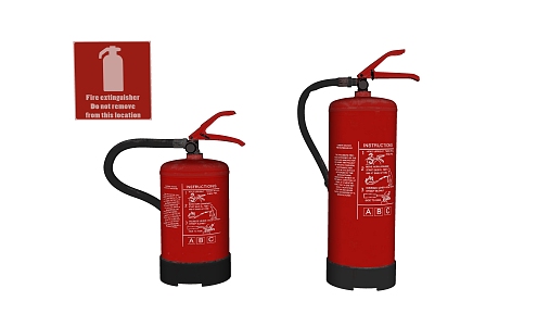 Modern fire extinguisher building facilities 3d model