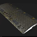 Road Safety Speed Bump With Diamond Pattern Yellow Edges And Mounting Holes