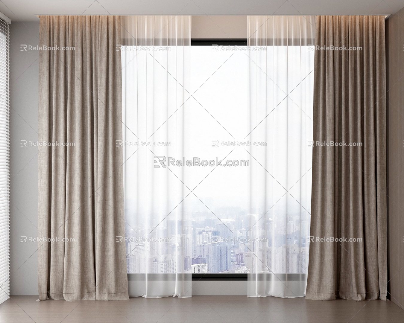 Curtain Window Screen 3d model