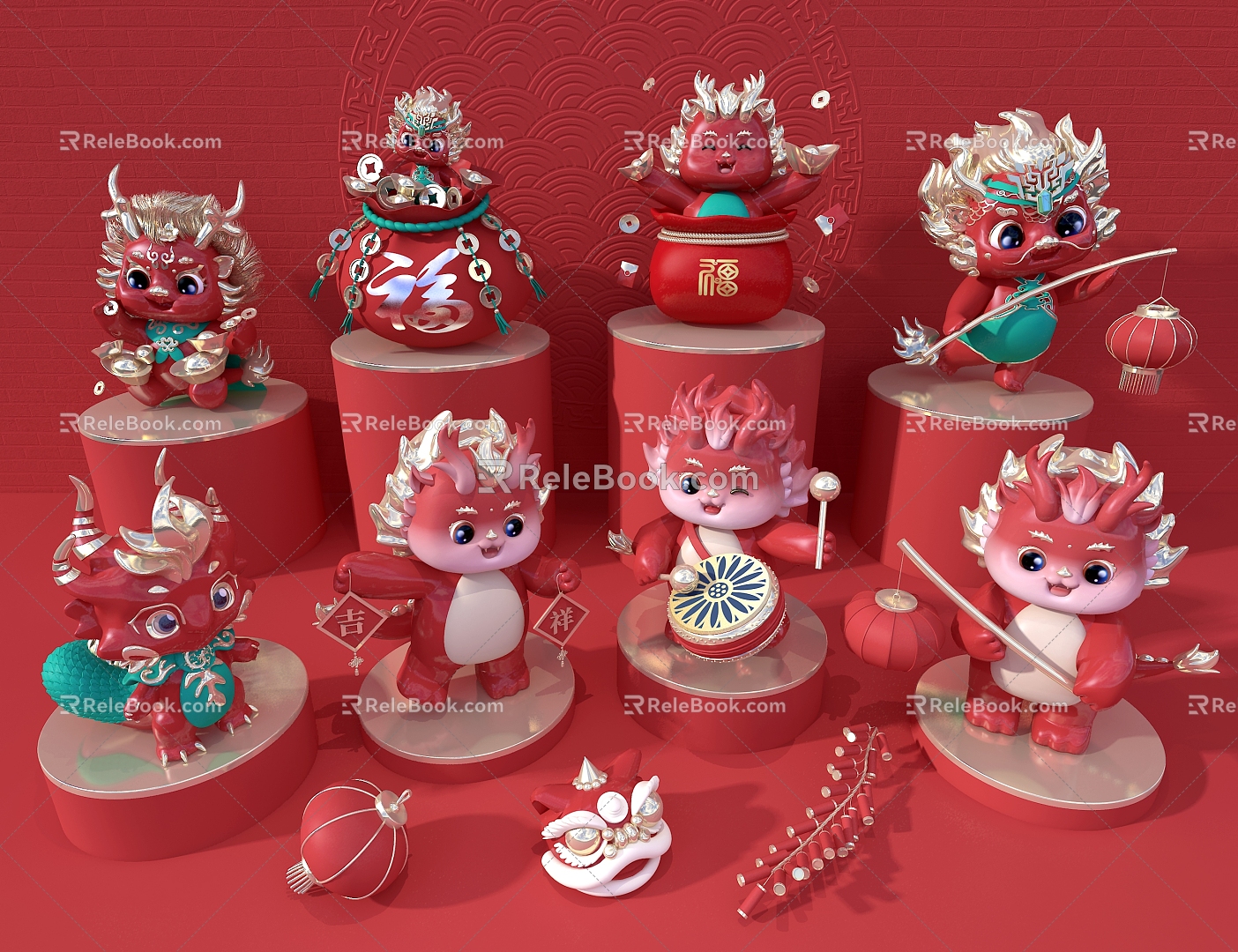 Dragon Baby Country Tide Dragon China Dragon Dragon Ornaments Dragon Handmade 3d model