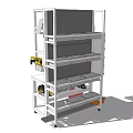 Hardware Tools Storage Workbench With Wall Mounted Racks And Hand Tools