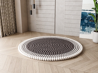 Jane European Round Carpet 3d model