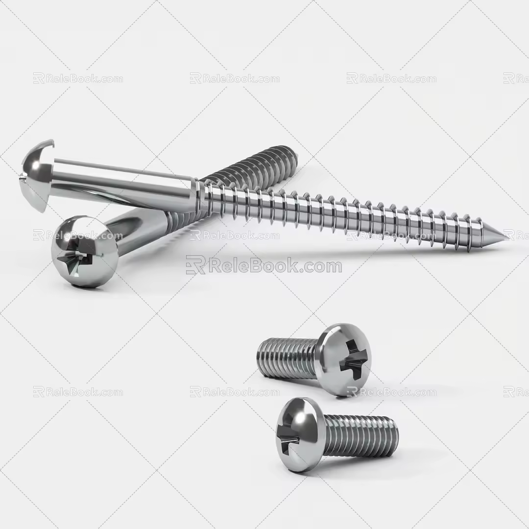 Phillips Screw Screw Screw Combination Various Screws Hardware Nut Bolt 3d model