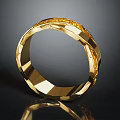 Elegant Gold Ring With Geometric Cut Design And Polished Metallic Luster Fashion Accessory