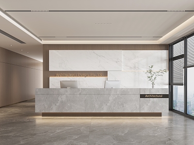 Company Front Desk Front Desk Reception Area Front Desk Background Wall Front Desk 3d model