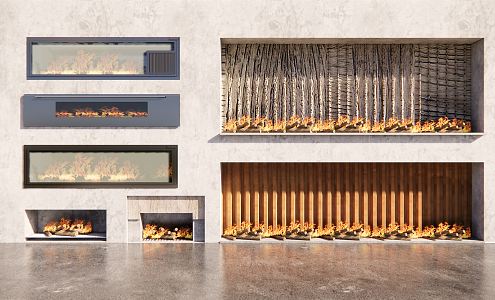 Modern Fireplace 3d model