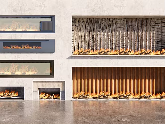 Modern Fireplace 3d model