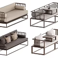 Elegant Modern Daybed Interior Design With Cushioned Seats Armrests And Wooden Frame