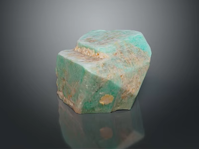 Wooden Stone Material Featuring Green And Beige Natural Texture Reflective Surface On Black Background 3d model