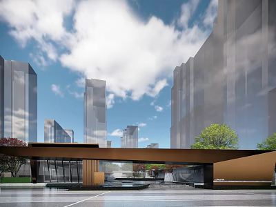 Modern Entrance Demonstration Area 3d model