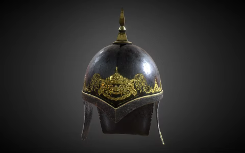 Chinese Helmet Ancient Helmet Fighting Armor 3d model