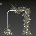 Lush Decorative Archway Adorned With Greenery And White Flowers For Events