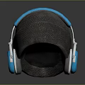 Blue And Gray Over Ear Headphones With Mesh Headband And Soft Earpads Design