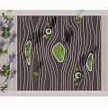 Urban Park Design Featuring Green Trees Benches Street Lamps And Paved Paths