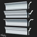 White Decorative Architectural Moldings For Interior Design Projects