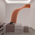 Modern White Minimalist Beauty Salon Reception Lobby Interior Design With Comfortable Furniture And Green Plants