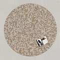 Modern Round Carpet Round Woven Carpet Rattan Carpet Books 3d model