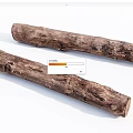 Rustic Natural Stone and Wood Logs with Rough Textured Surface for Home Decor