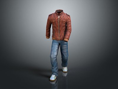 Jacket Leather Jacket Fashion Jacket Casual Jacket Windproof Jacket Windproof Jacket Denim Jacket Men Jacket 3d model