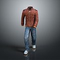 Jacket Leather Jacket Fashion Jacket Casual Jacket Windproof Jacket Windproof Jacket Denim Jacket Men Jacket 3d model