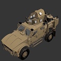 Armored weapon vehicle 3d model