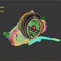 Industrial Mechanical Component With Metal Shiny Silver Casing And Internal Gear Mechanism