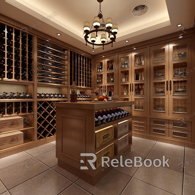 Modern Wine Cellar Wine Cabinet Cigar Cabinet model