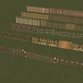 Different Garden Fence Collection with Various Wooden Bamboo and Woven Styles
