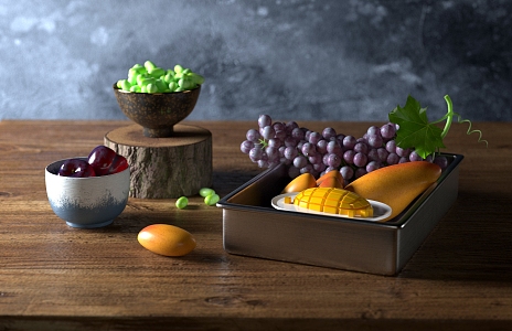 Modern fruit plate 3d model