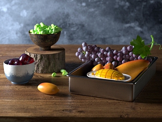 Modern fruit plate 3d model