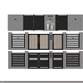 Modern Entrance Gate Designs With Metal Frames Wall Lights And Decorative Plants