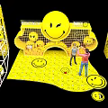 Smiley World Interactive Play Area With Large Smiley Arch And People Interacting