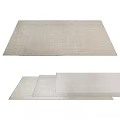 Modern Light Colored Square Carpet With Textured Surface And Stacked Design 3d model