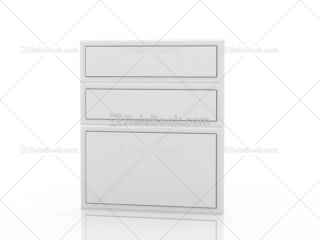 Jane European cabinet door panel 3d model