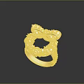 Women's Luxurious Gold Fashion Ring With Intricate Filigree Design And Ornate Details
