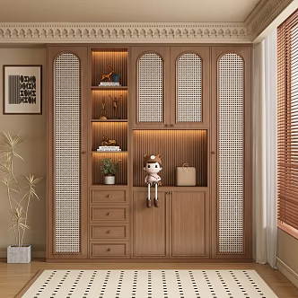 Antique Wardrobe Entrance Cabinet 3d model