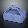 Blue Fabric Storage Pouch Featuring Bow Knot Design For Daily Essentials