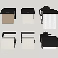 Modern Black Bathroom Toilet Paper Holders Wall Mounted With Various Styles And Rolls