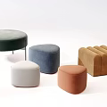 Modern sofa stool sofa pedal low stool combination 3d model